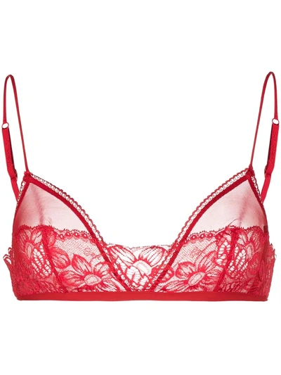 La Perla Layla Non-wired Triangle Bra In Red Tango