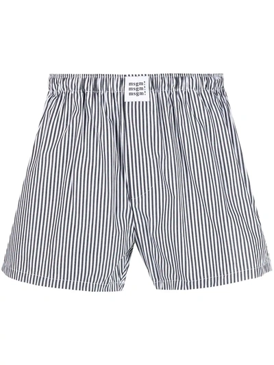 Msgm ! Striped Boxers In Black