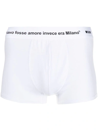 Msgm Milano Quote Briefs In White