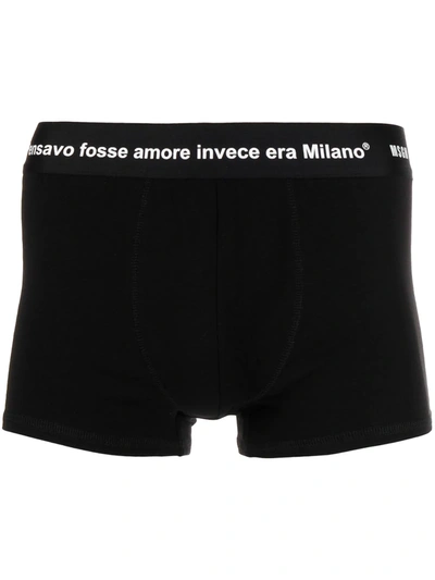 Msgm Milano Quote Briefs In Black