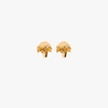Sterling King Hammered-effect Statement Earrings In Gold