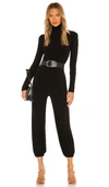 Norma Kamali Turtleneck Jog Jumpsuit In Black