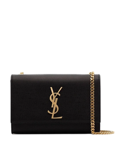 Saint Laurent Small Kate Leather Shoulder Bag In Black