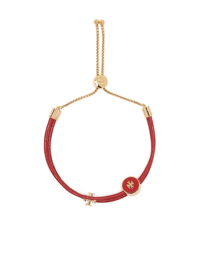 Tory Burch Kira Enamel Slider Bracelet In Red