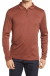 ROBERT BARAKETT GEORGIA LONG SLEEVE ZIP POLO,RB92230