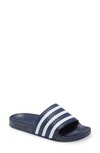 Adidas Originals Teen Adilette Striped Slides In Blue