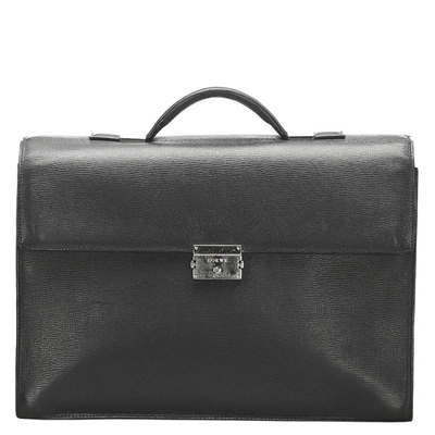 Pre-owned Loewe Black Leather Business Bag