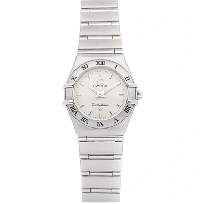 Pre-owned Omega Silver Stainless Steel Constellation 1562.30.00 Women's Wristwatch 22.5 Mm