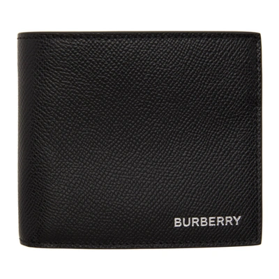 Burberry Grainy Leather International Bifold Wallet In Black