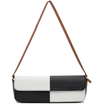 Abra Check-print Baguette Bag In Black