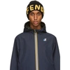 FENDI BLACK & YELLOW LOGO BEANIE