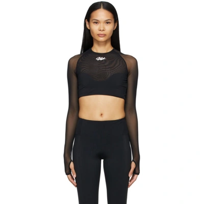 Off-white Off White Cropped Logo Top In Black
