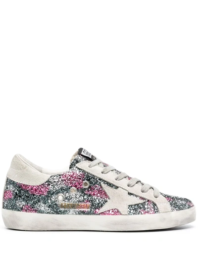 Golden Goose Super-star Glitter-effect Sneakers In Multicolor
