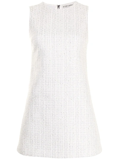 Alice And Olivia Women's Coley Sleeveless Textured A-line Dress In White