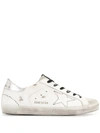 Golden Goose Superstar Distressed Leather And Suede Sneakers In White