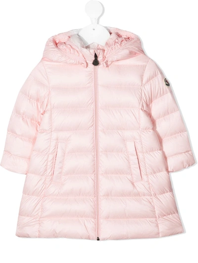 Moncler Babies' Majeure Long Down-padded Jacket In Pink