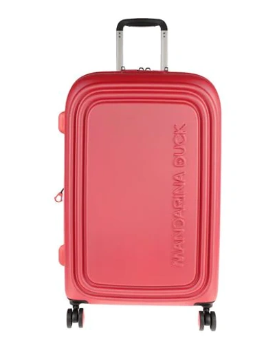 Mandarina Duck Wheeled Luggage In Red