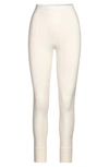 Skims Logo Cotton Thermal Leggings In Bone