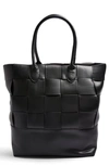 TOPSHOP WEAVE FAUX LEATHER TOTE,24W03TOLV
