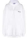 BALENCIAGA EMBROIDERED-LOGO HOODIE