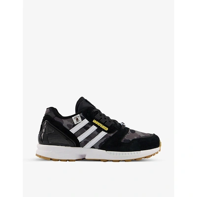 Adidas Statement Zx8000 Bape X Undftd Nylon And Suede Trainers In Bape Black Camo