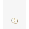 MONICA VINADER MONICA VINADER WOMENS GOLD RIVA WAVE 18CT YELLOW-GOLD VERMEIL AND DIAMOND EARRINGS,40804994