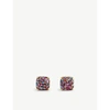 Kate Spade Womens Multi Glitter Glittered Small Square Stud Earrings In Multi Glitter