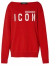 Dsquared2 Boat Neck Icon Sweatshirt In Red
