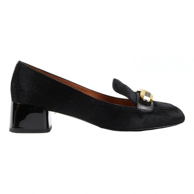 Pre-owned Fratelli Rossetti Pony-style Calfskin Flats In Black