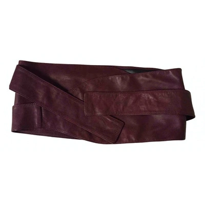 Pre-owned Lanvin Purple Leather Belt