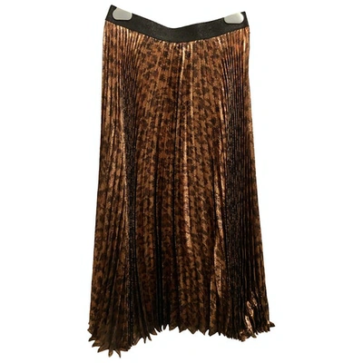 Pre-owned Christopher Kane Silk Mid-length Skirt In Brown