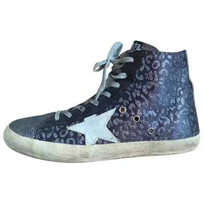 Pre-owned Golden Goose Francy Grey Glitter Trainers
