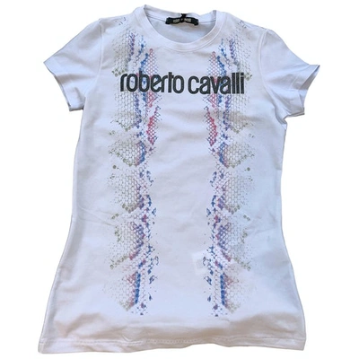 Pre-owned Roberto Cavalli White Cotton Top