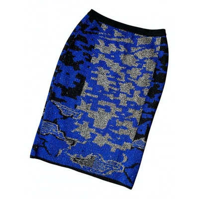 Pre-owned Pierre Cardin Wool Mid-length Skirt In Blue