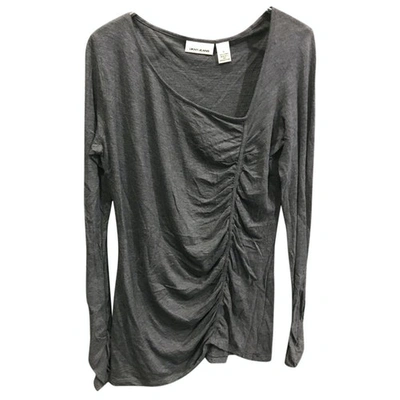 Pre-owned Dkny Grey Cotton Top