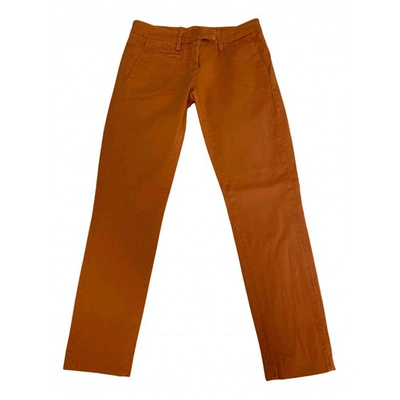 Pre-owned Dondup Slim Pants In Orange