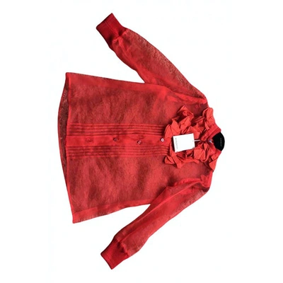 Pre-owned Givenchy Silk Short Vest In Red