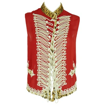 Pre-owned Jean Paul Gaultier Silk Short Vest In Red
