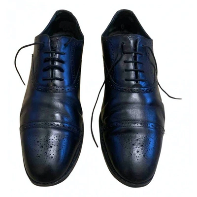 Pre-owned Barker Leather Lace Ups In Black