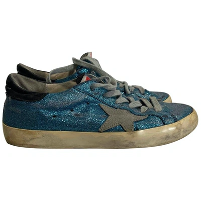 Pre-owned Golden Goose Superstar Cloth Trainers In Metallic
