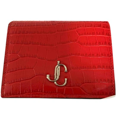 Pre-owned Jimmy Choo Red Leather Wallet