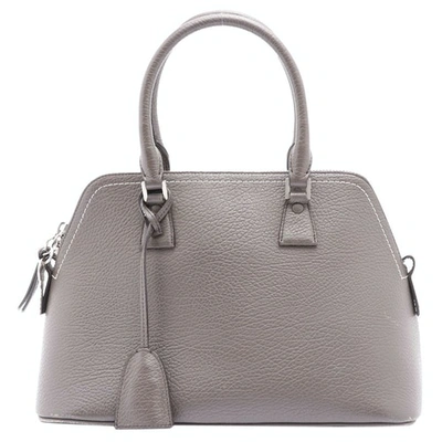 Pre-owned Maison Margiela Grey Leather Handbag