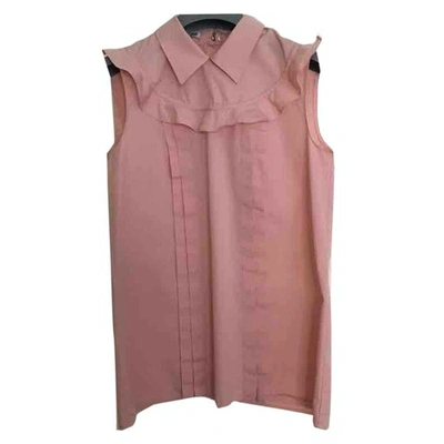 Pre-owned Miu Miu Pink Cotton Top