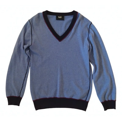 Pre-owned D&g Cashmere Pull In Blue