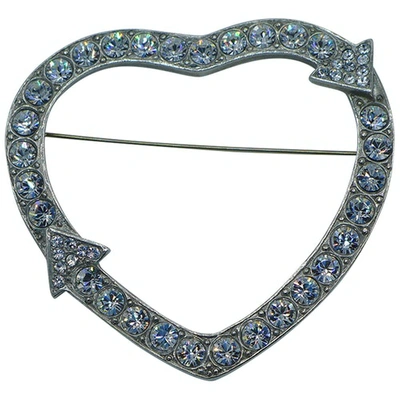 Pre-owned Sonia Rykiel Crystal Pin & Brooche In Silver