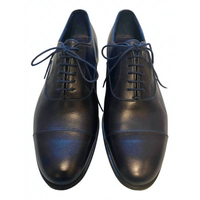 Pre-owned Fratelli Rossetti Leather Lace Ups In Blue