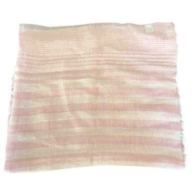 Pre-owned Cruciani Linen Cheche In Pink