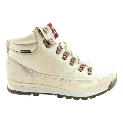 Pre-owned The North Face Cloth Ankle Boots In Beige