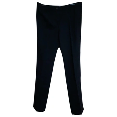 Pre-owned Max Mara Wool Carot Pants In Blue