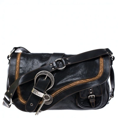 Pre-owned Dior Leather Handbag In Black